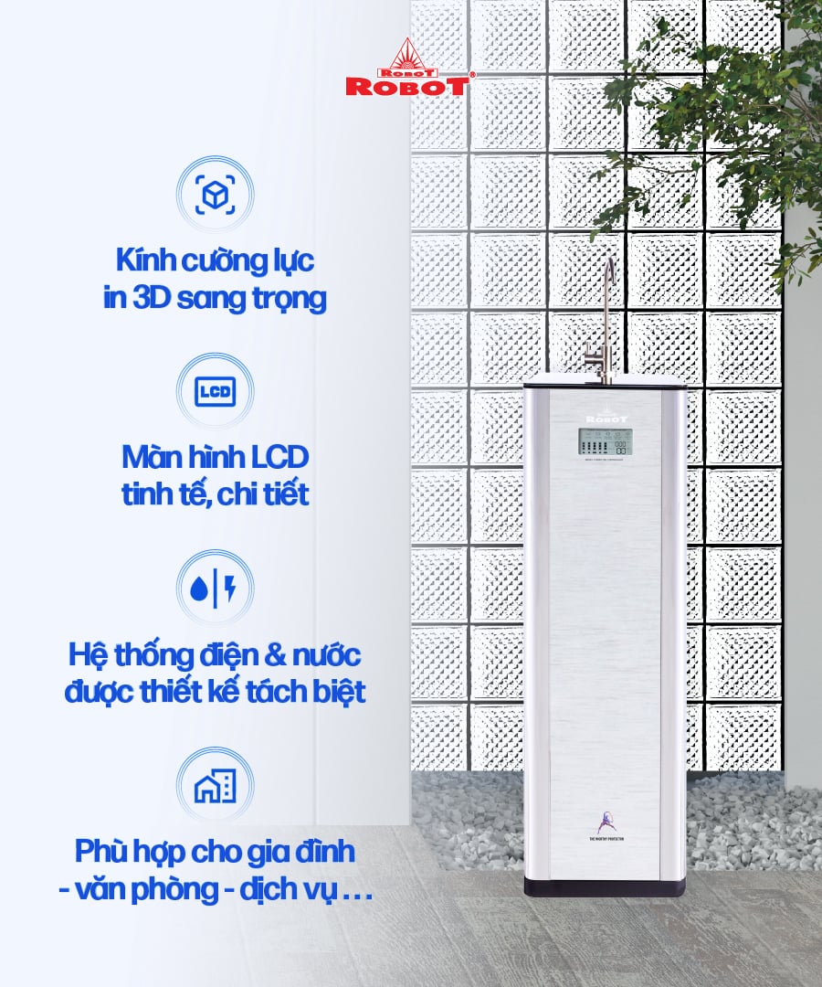 Máy lọc nước Robot CLASSY PRO 3410W-UR được thiết kế hiện đại