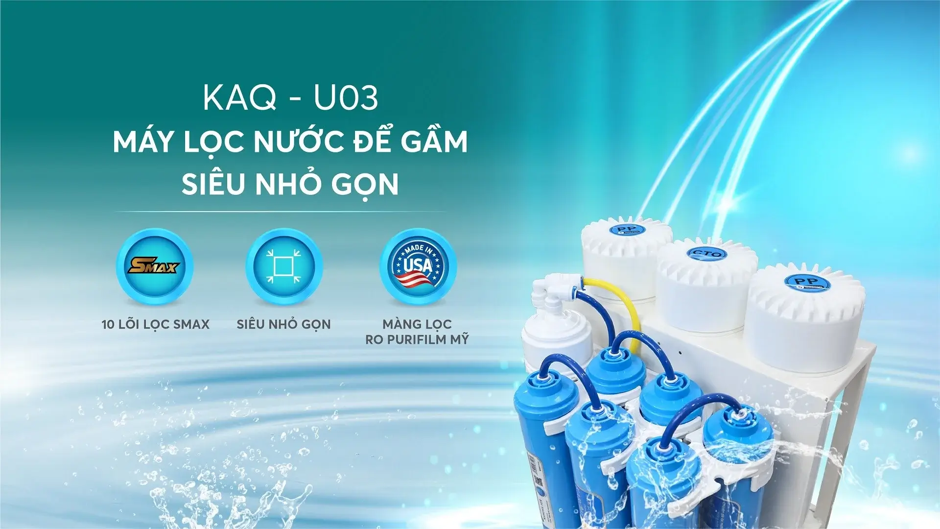 Giới thiệu máy lọc nước RO Karofi KAQ-U03 10 lõi