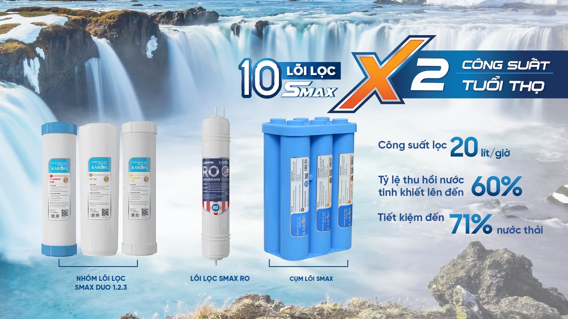 Hệ thống 10 lõi lọc SMAX của U16