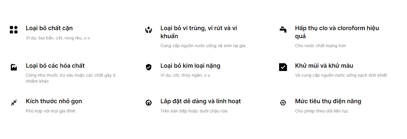 Hai lõi lọc riêng biệt để lọc hoàn toàn tạp chất 