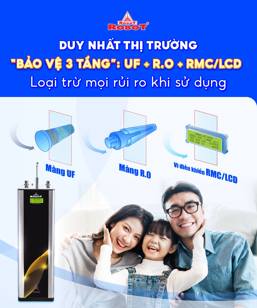 Máy lọc nước RO + UF CLASSY PRO 339GHK-UR 9 lõi là dòng máy lọc nước thế hệ mới đến từ Robot