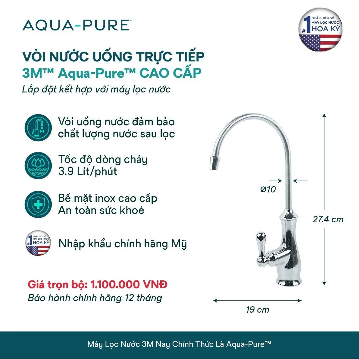 Vòi nước uống trực tiếp cao cấp Aqua-Pure™