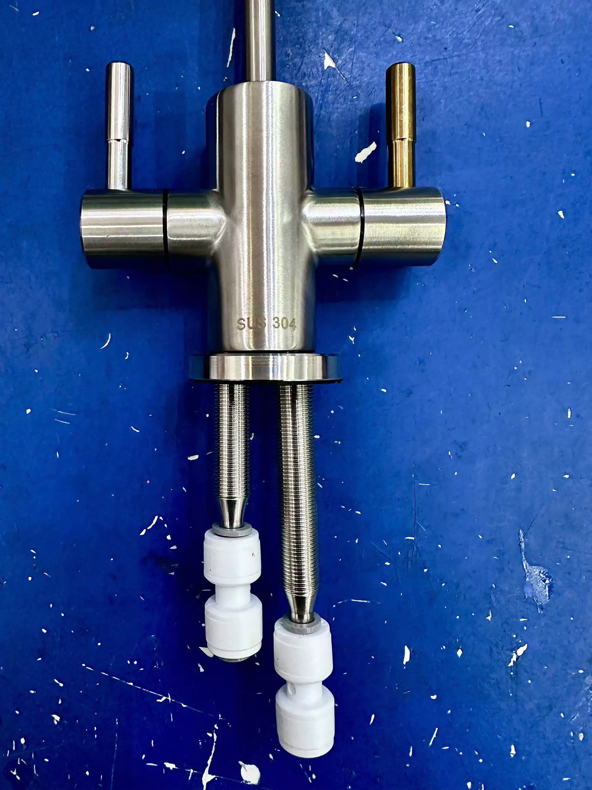 Vòi gạt đôi inox 304 cho máy lọc nước