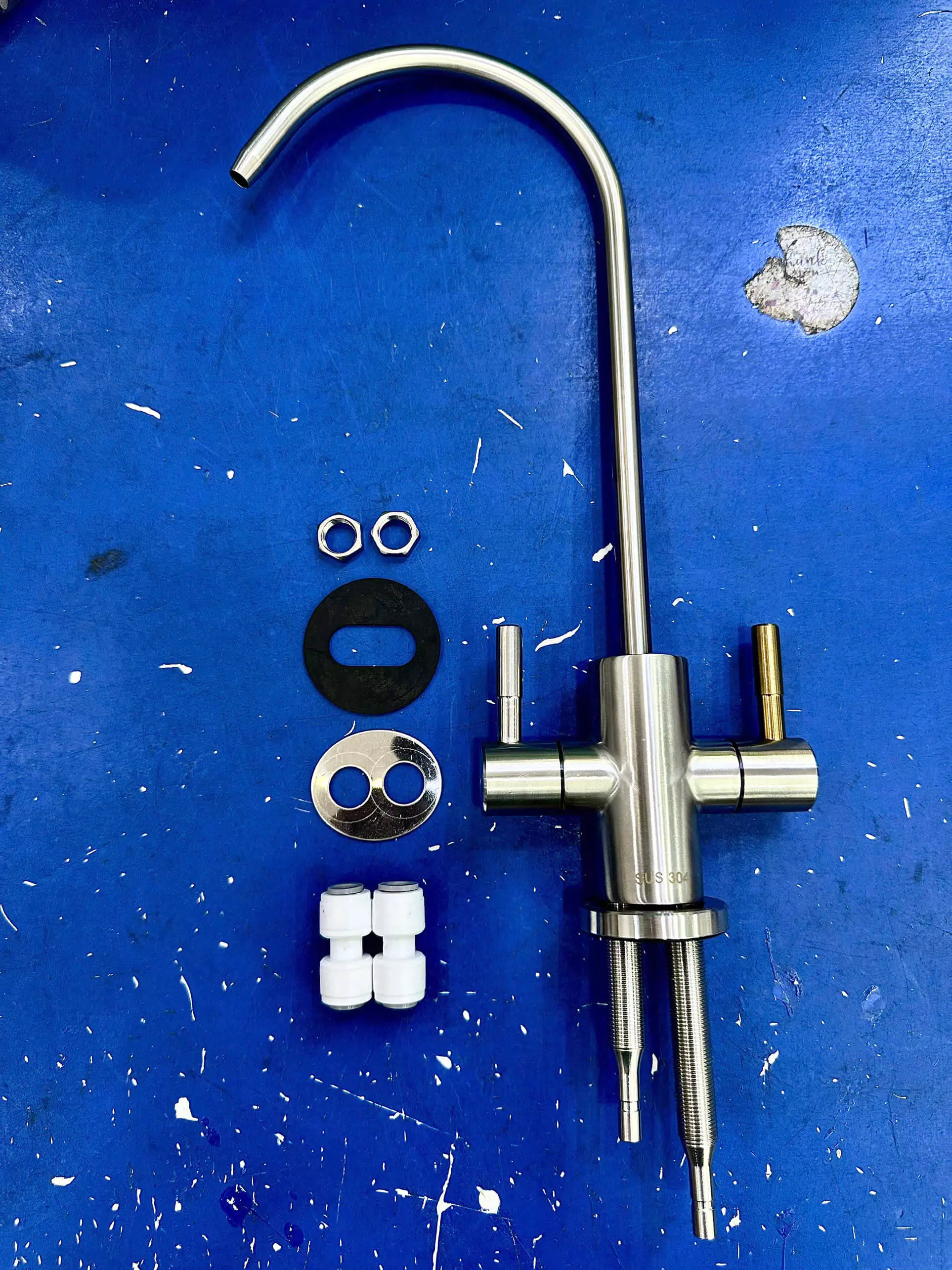 Vòi gạt đôi inox 304 cho máy lọc nước