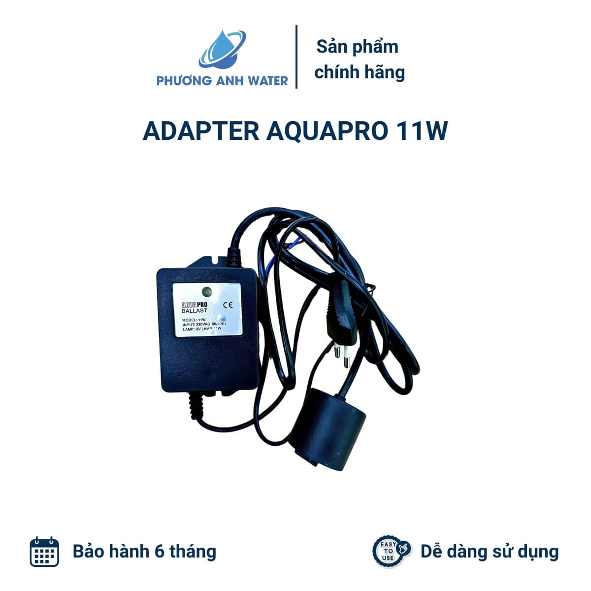 Bộ đèn UV Aquapro 11W cho máy lọc nước