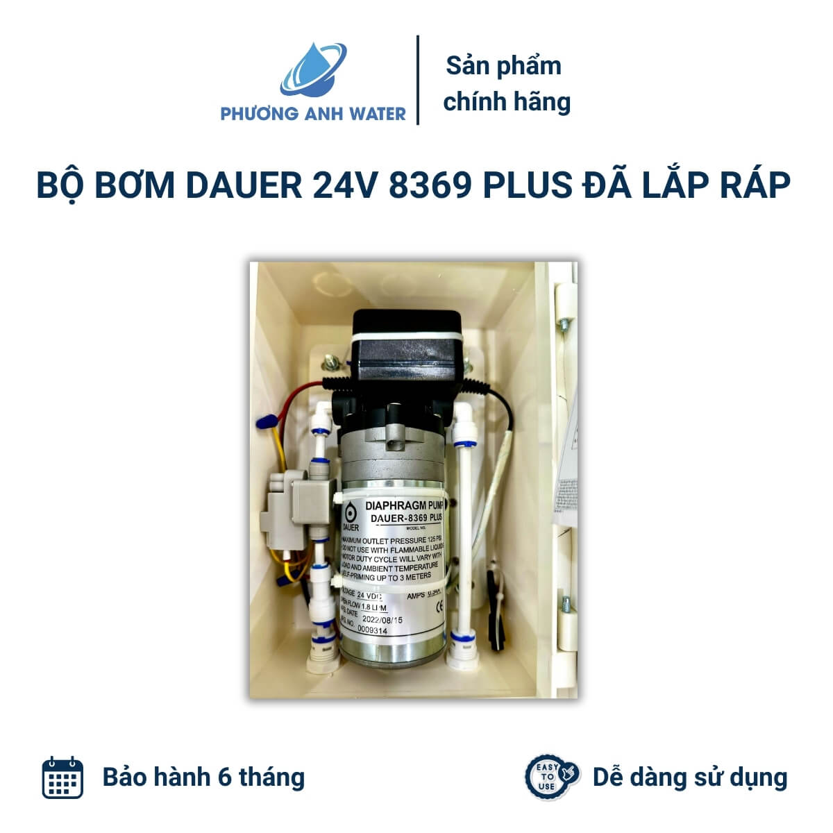 Bộ bơm tăng áp 24V và 36V dành cho máy lọc nước ION Kiềm