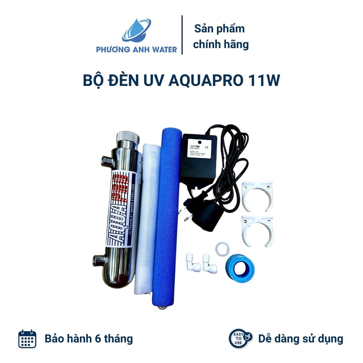 Bộ đèn UV Aquapro 11W cho máy lọc nước