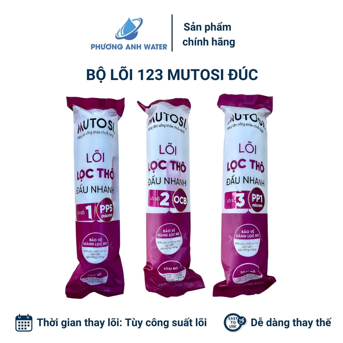 Bộ lõi đúc 123 nối nhanh chính hãng Mutosi