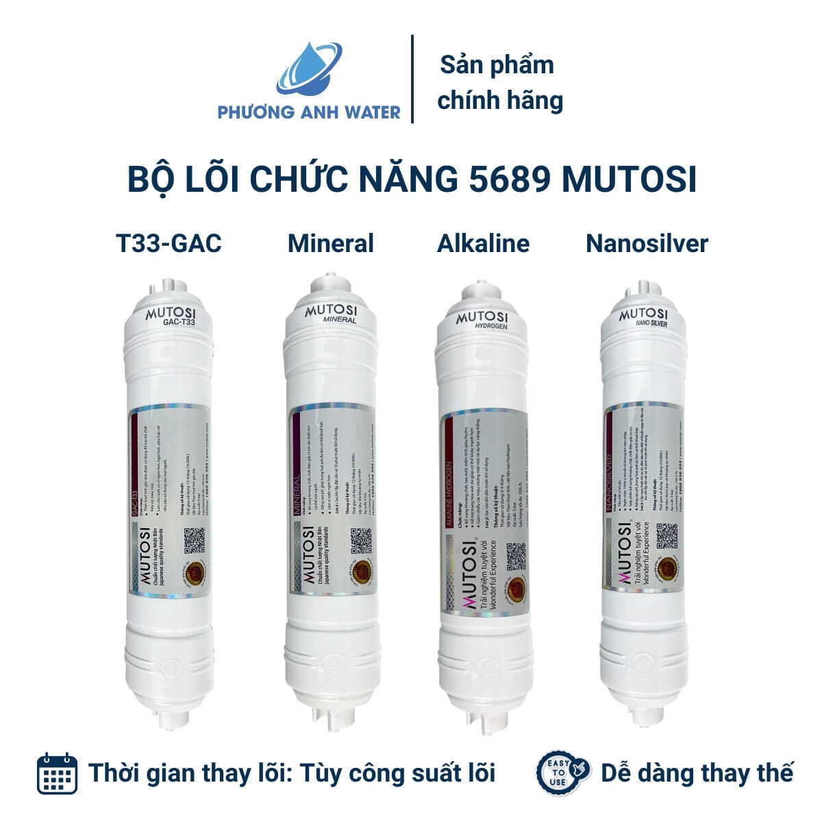 Bộ lõi chức năng 5678 và 56789 chính hãng Mutosi