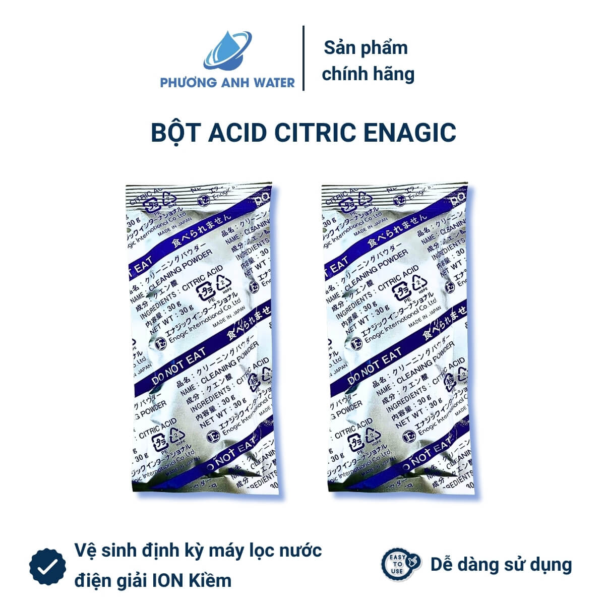 Bột Acid Citric (E-Cleaning Powder) chính hãng Enagic