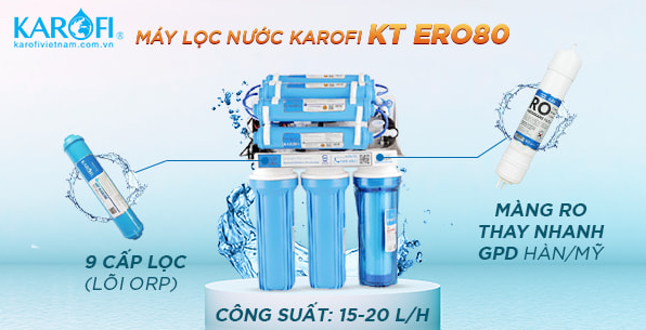 Máy lọc nước RO Karofi KT-ERO80