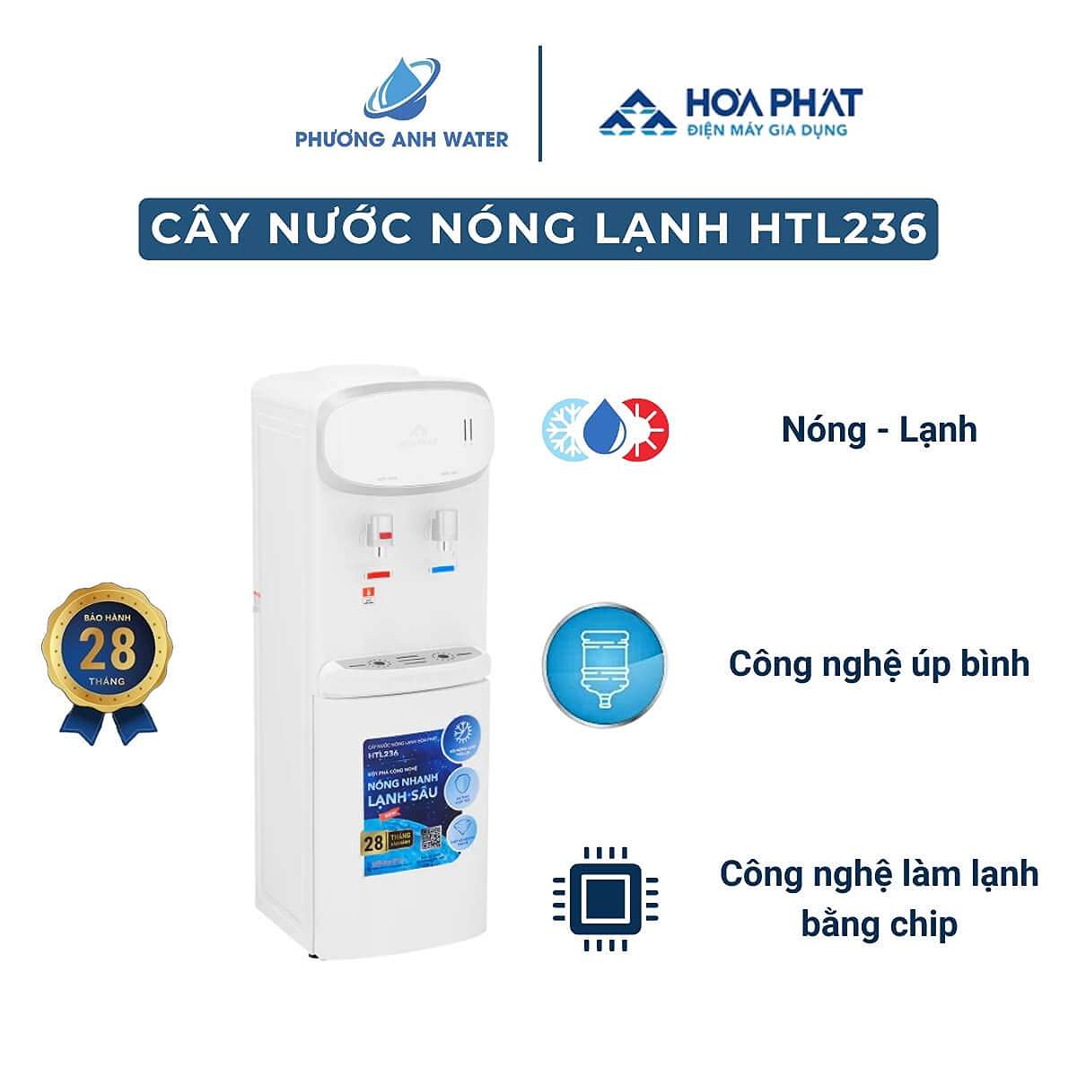 Cây nước nóng lạnh úp bình Hòa Phát HTL236