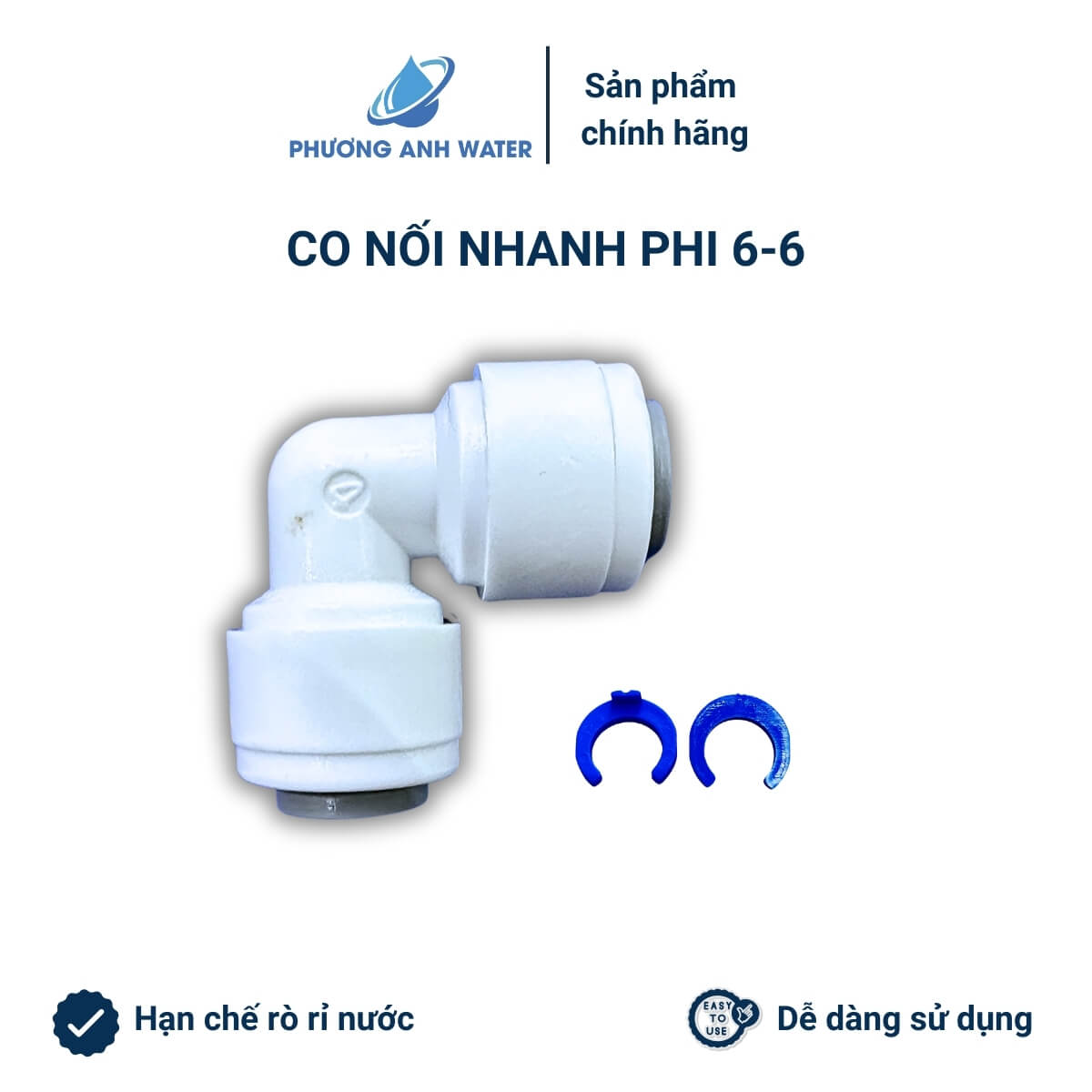 Co nối nhanh 2 đầu dây 6 dùng cho máy lọc nước
