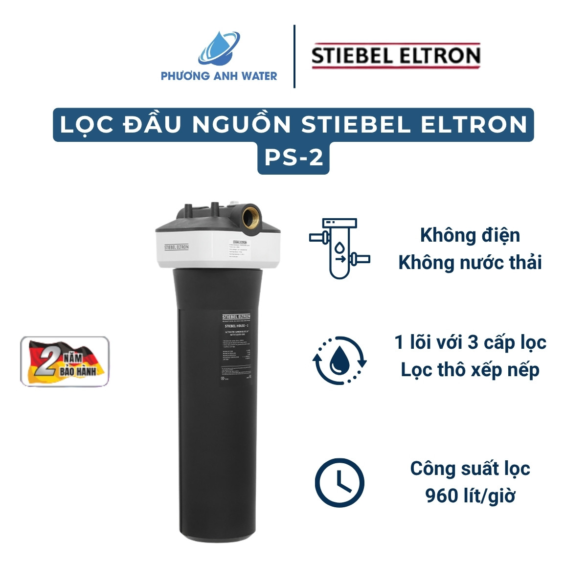 Cốc lọc nước đầu nguồn Stiebel House PS-2