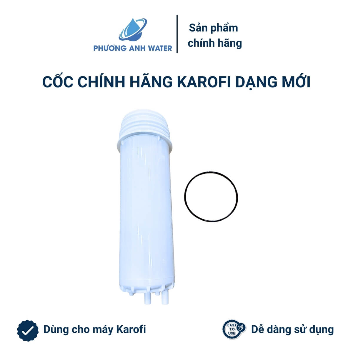 Khóa vặn cốc, nắp cốc và cốc lọc chính hãng Karofi