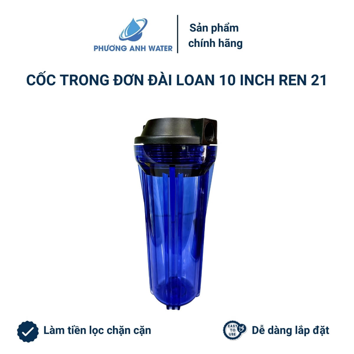 Cốc tiền lọc đơn Đài Loan 10 inch ren 21