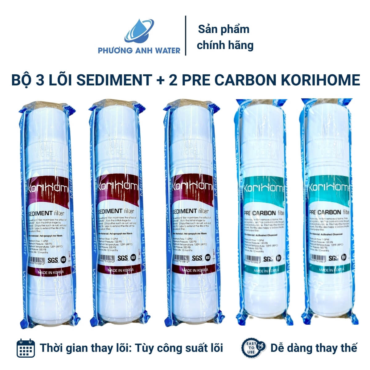 Lõi đúc nối nhanh chính hãng Korihome Hàn Quốc