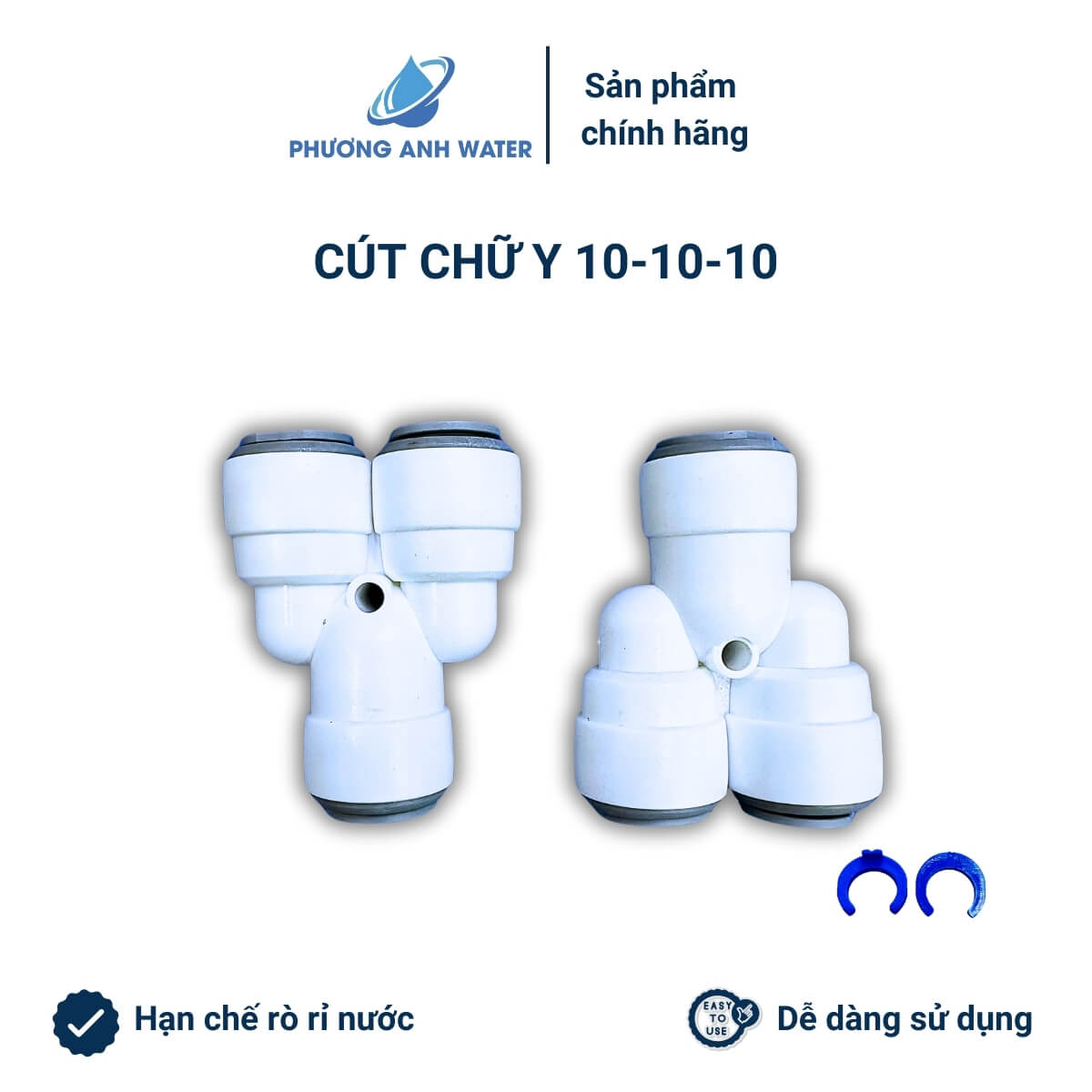 Cút chữ Y đều nối nhanh 3 đầu dây phi 6 và phi 10