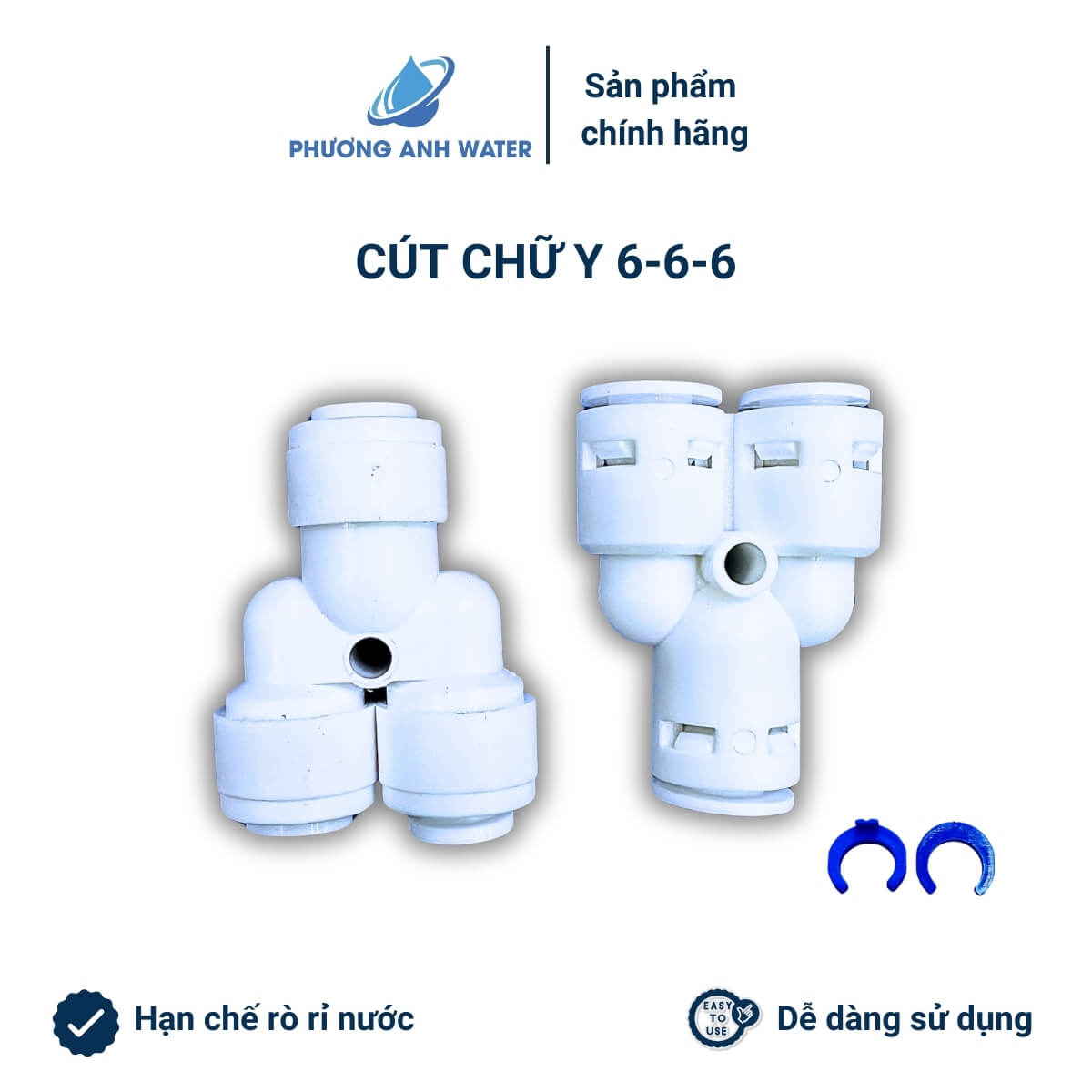 Cút chữ Y đều nối nhanh 3 đầu dây phi 6 và phi 10
