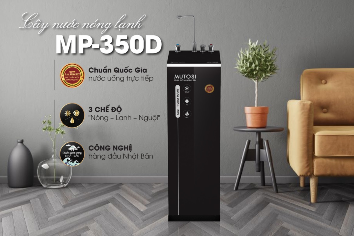 Máy lọc nước nóng lạnh Mutosi 8 lõi MP-350D-BK