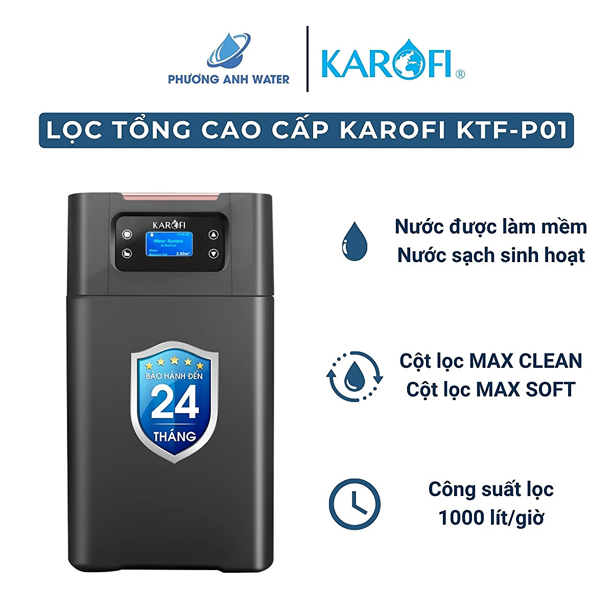 Lọc tổng trung tâm cao cấp Karofi KTF-P01