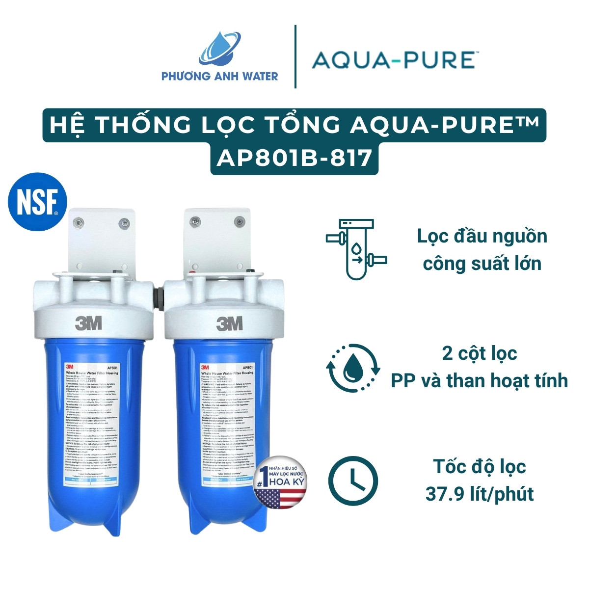 Lọc tổng đầu nguồn cao cấp Aqua-Pure™ AP801B-817
