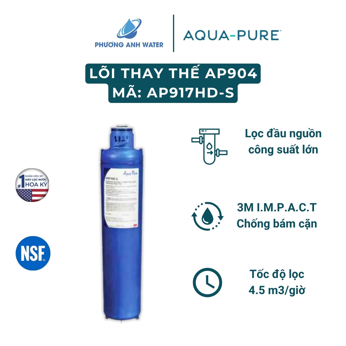 Hệ thống lọc tổng đầu nguồn Aqua-Pure™ AP904 kèm lọc thô
