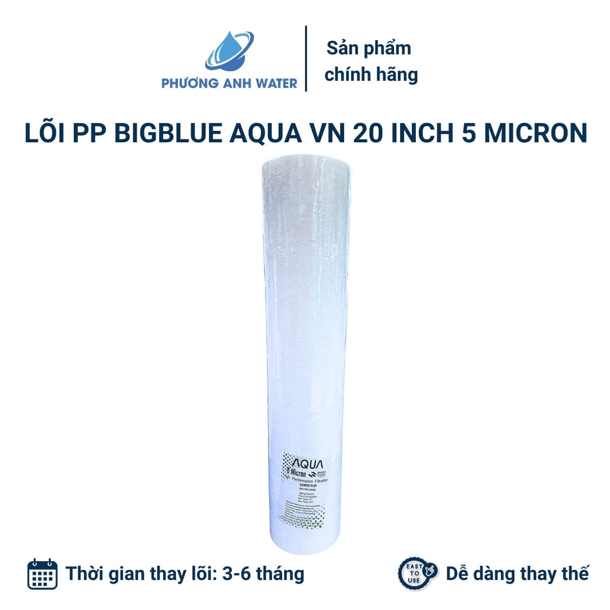 Lõi Bigblue Aqua Việt Nam 20 inch 5 micron