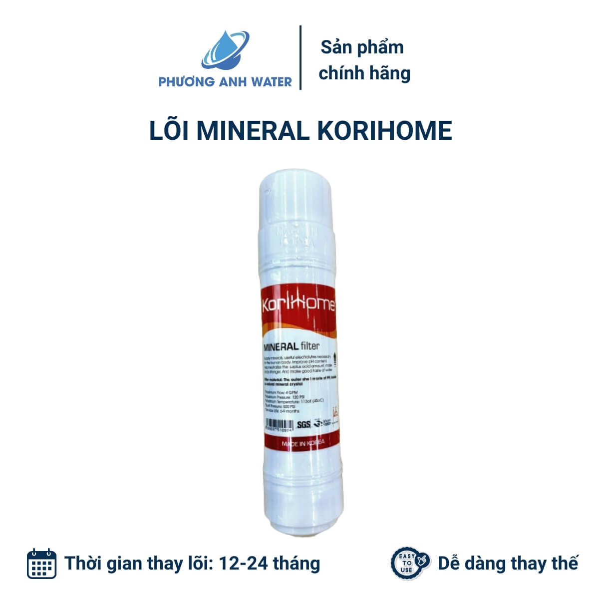 Lõi đúc nối nhanh chính hãng Korihome Hàn Quốc