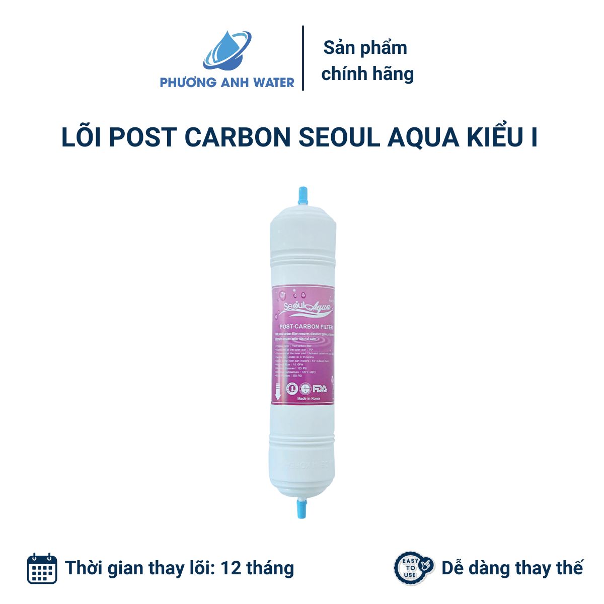 Bộ lõi lọc 1234 UF chính hãng Seoul Aqua