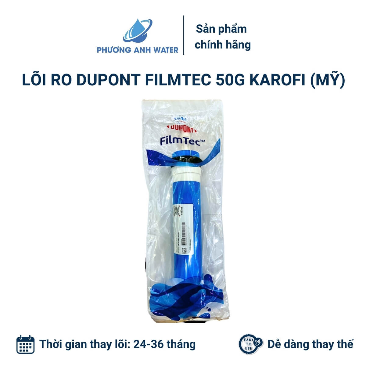 Lõi RO Hàn Quốc và Mỹ chính hãng Karofi