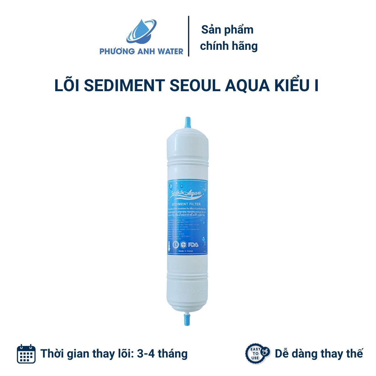 Bộ lõi lọc 1234 UF chính hãng Seoul Aqua