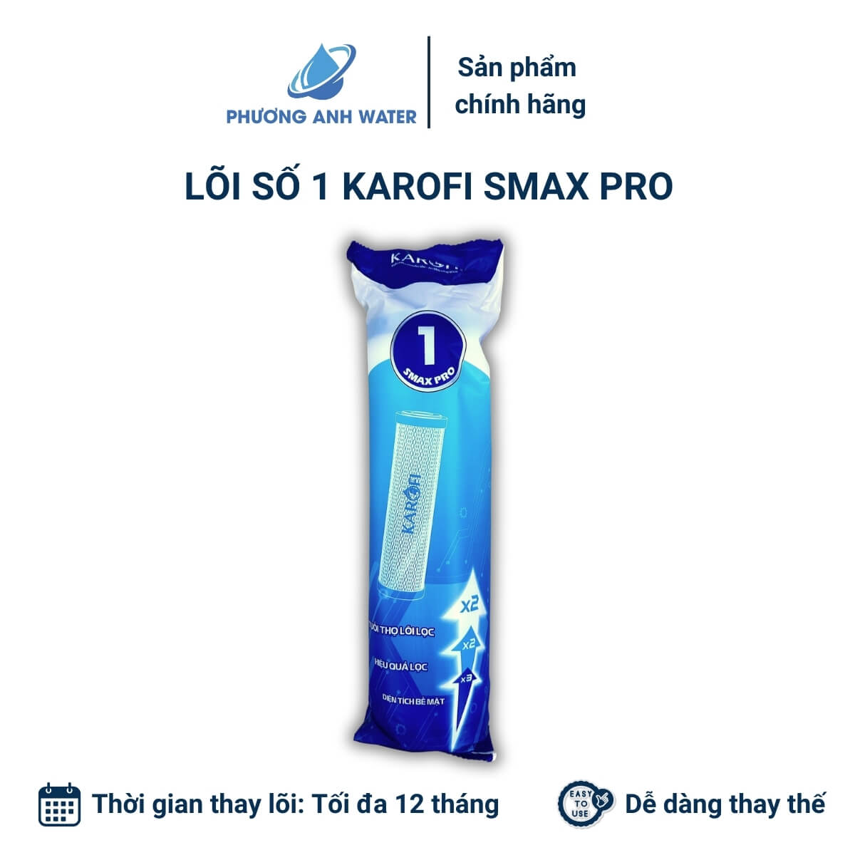 Bộ lõi lọc thô 123 SMAX Pro chính hãng Karofi