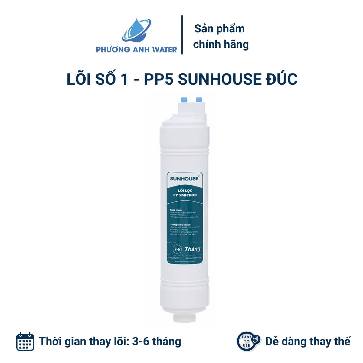 Bộ lõi 123 đúc nối nhanh chính hãng Sunhouse