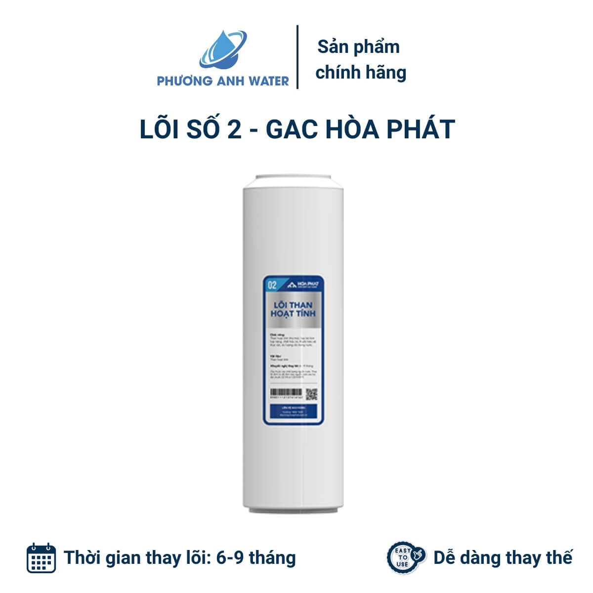 Bộ lõi lọc thô 123 chính hãng Hòa Phát