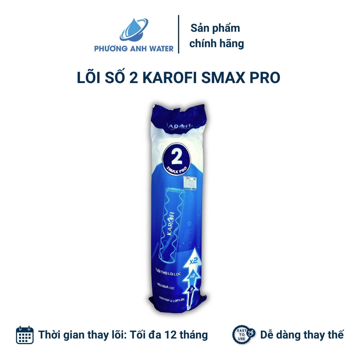 Bộ lõi lọc thô 123 SMAX Pro chính hãng Karofi