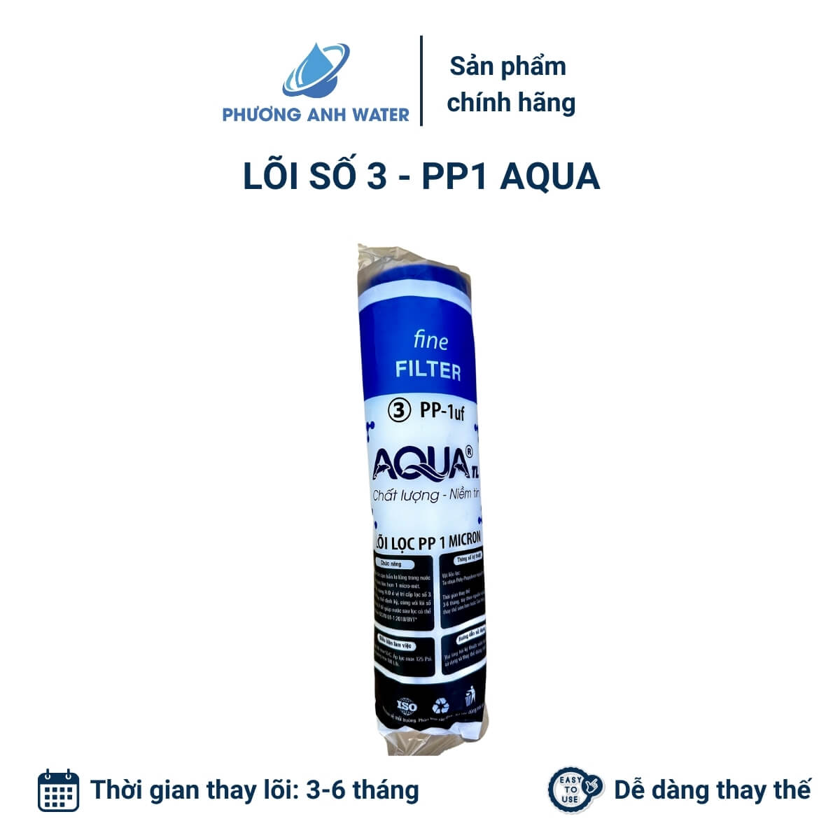 Bộ lõi lọc thô 123 Aqua