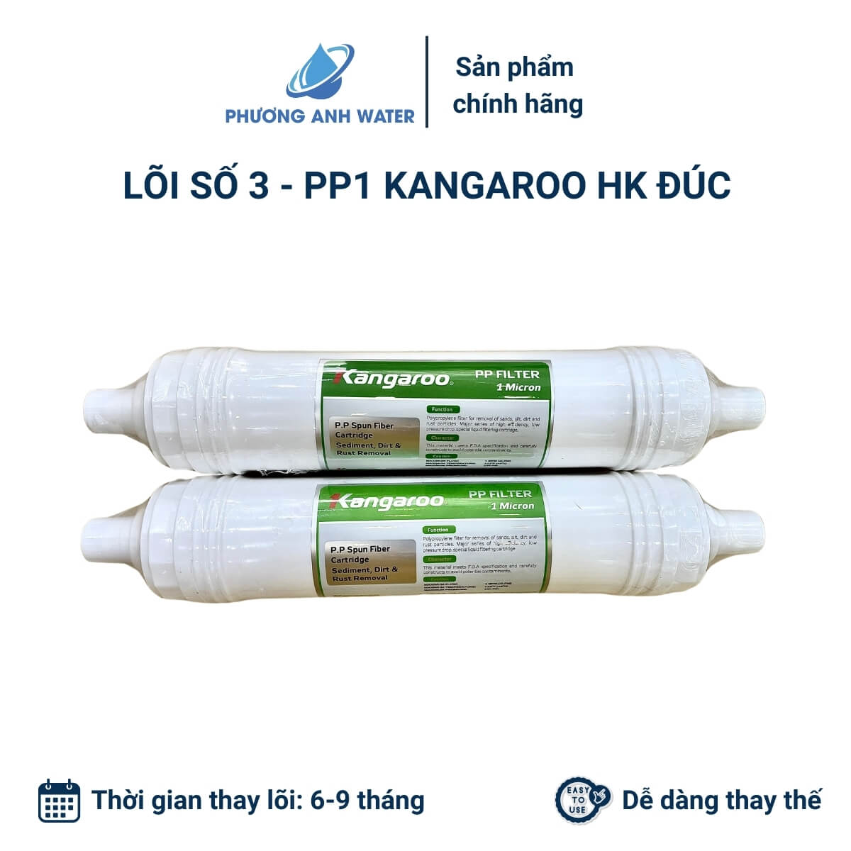 Bộ lõi 123 đúc nối nhanh HK chính hãng Kangaroo
