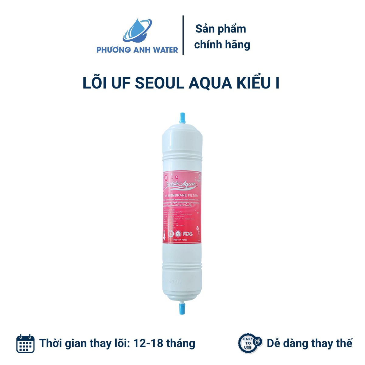 Bộ lõi lọc 1234 UF chính hãng Seoul Aqua