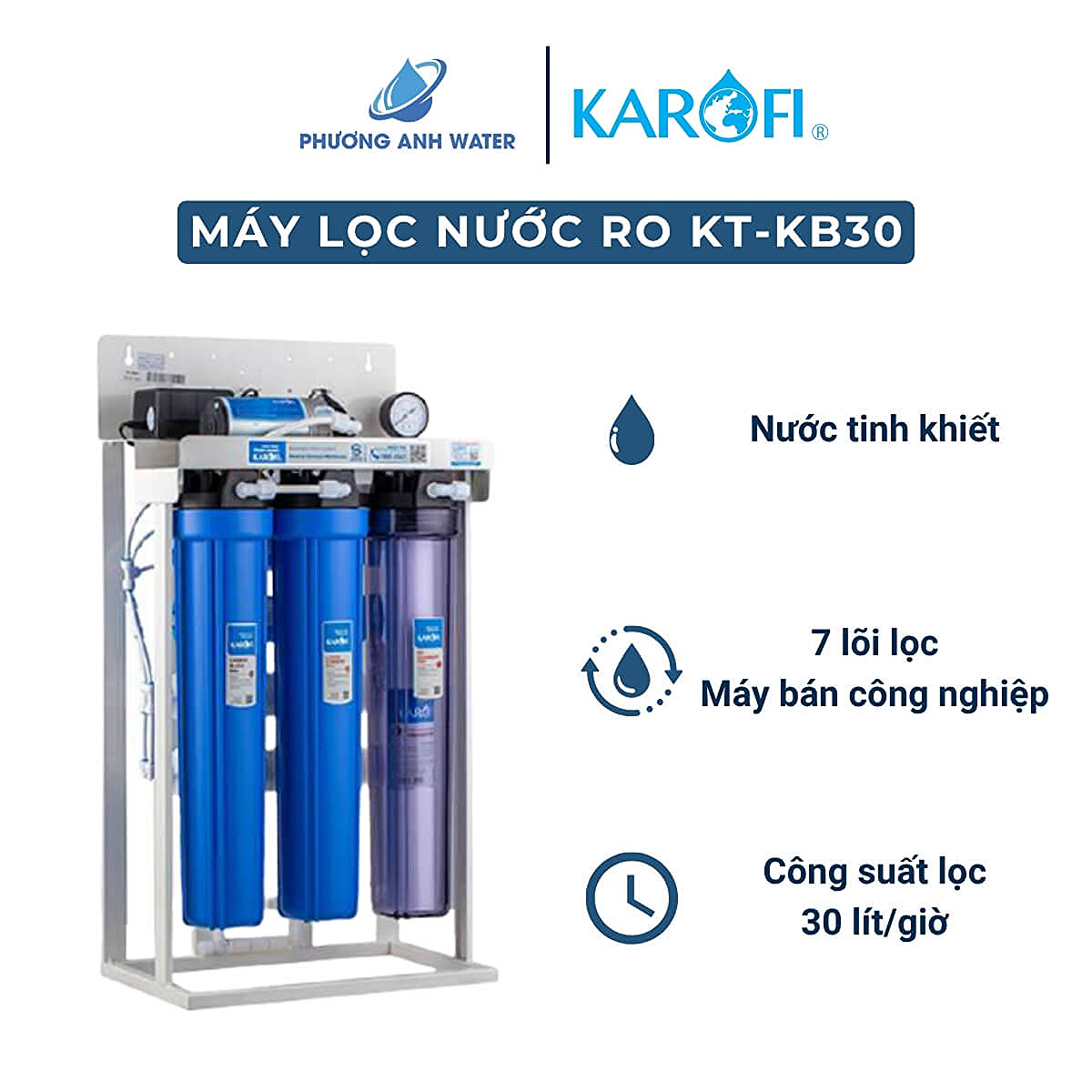 Máy lọc nước RO bán công nghiệp Karofi 30L/H