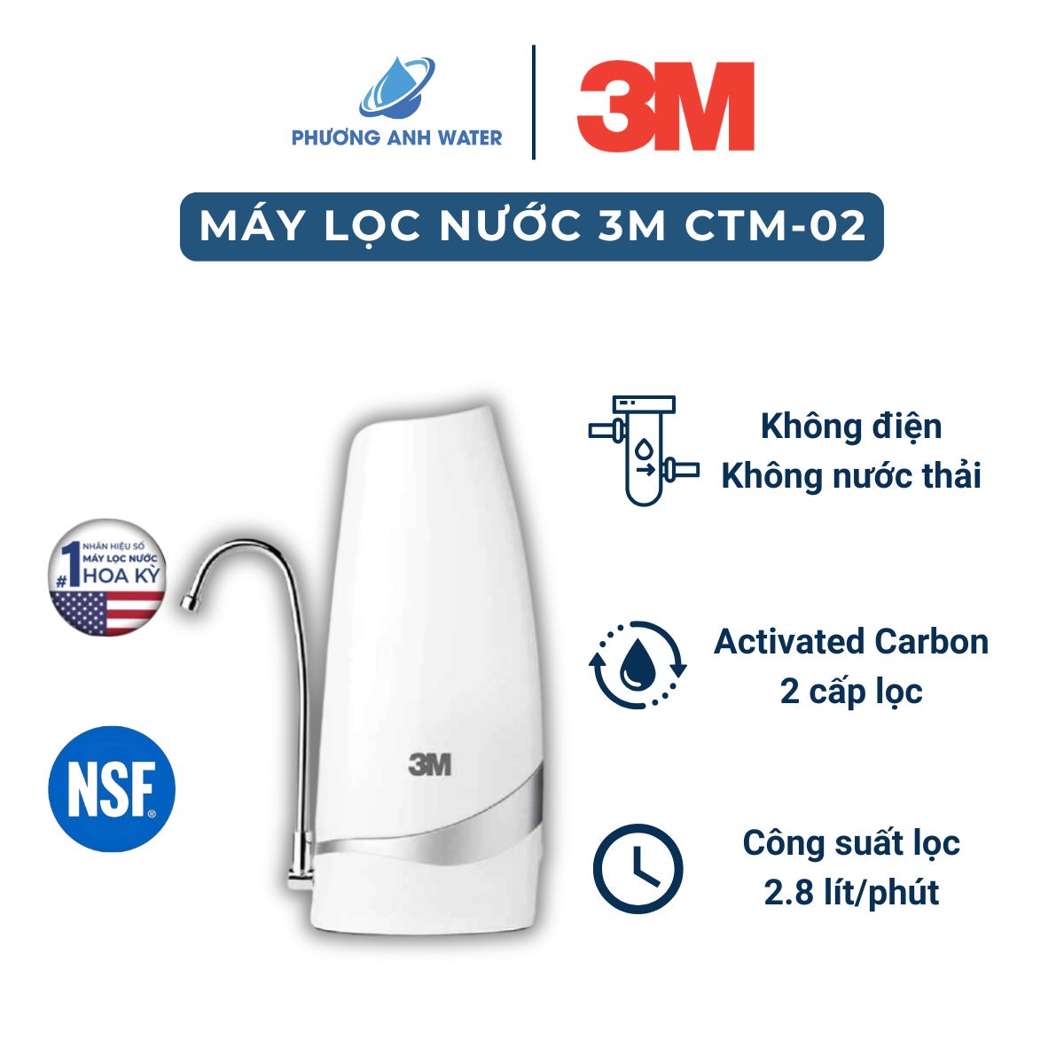Máy lọc nước Nano Aqua-Pure™ CTM-02 để bàn