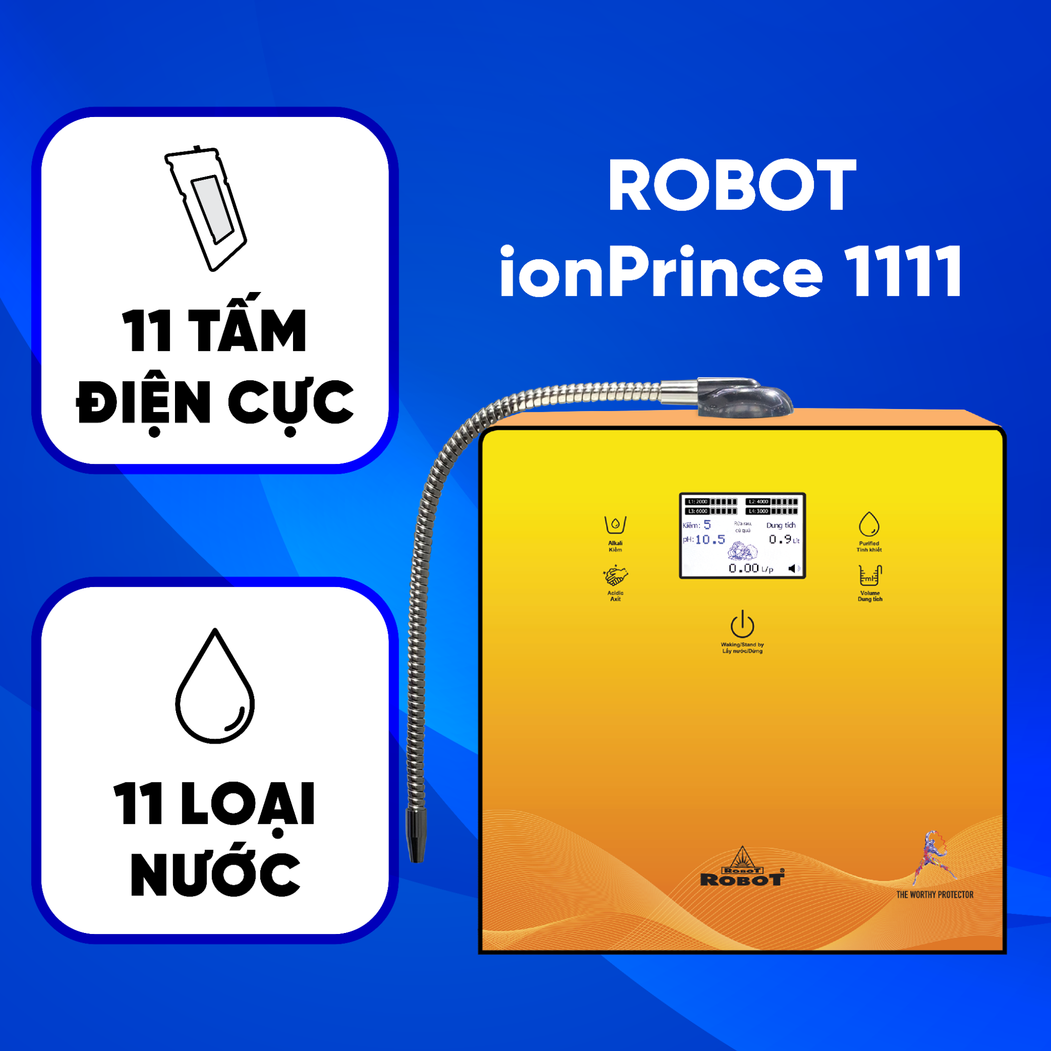 Máy lọc nước ION Kiềm Robot IONPRINCE 1111 để bàn