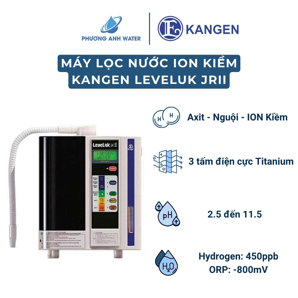 Máy lọc nước ION Kiềm Kangen Leveluk JRII/JR2