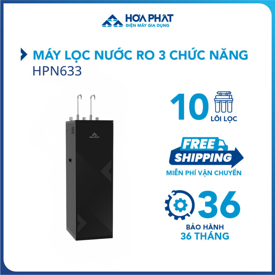 Máy lọc nước nóng lạnh Hòa Phát HPN633 10 lõi