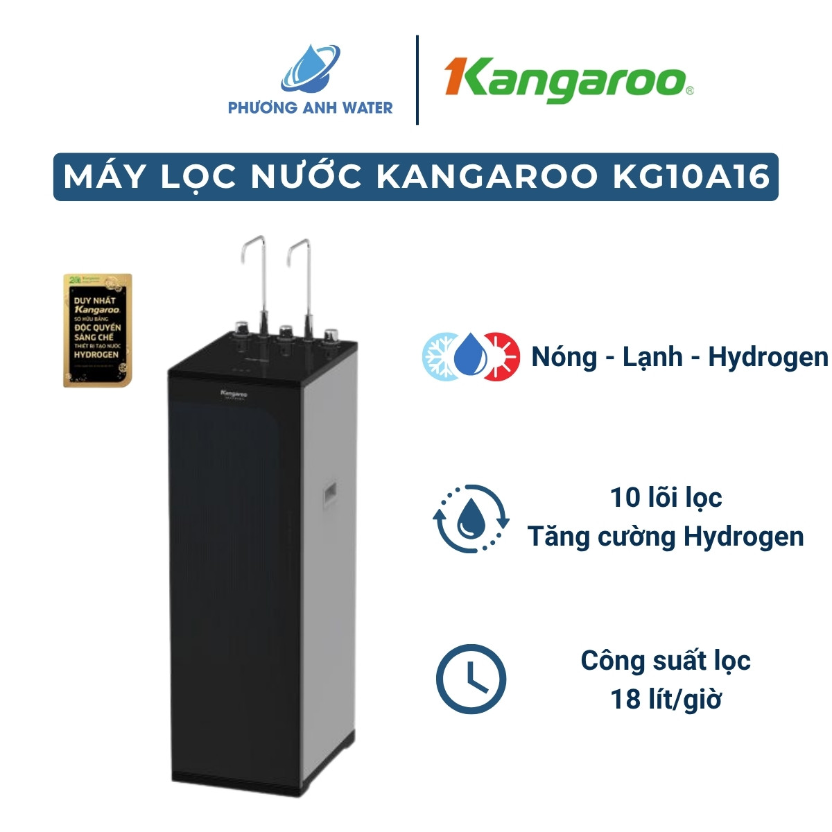 Máy lọc nước nóng lạnh Kangaroo KG10A16 10 lõi