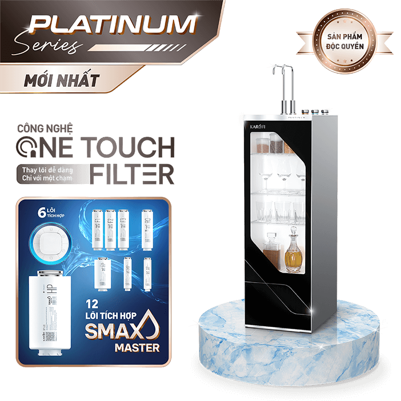 Máy lọc nước nóng lạnh Karofi PLATINUM S66 12 lõi