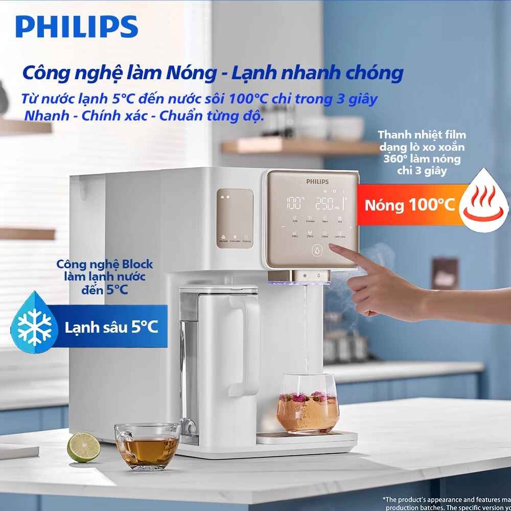 Máy lọc nước nóng lạnh Philips Frappuccino ADD6922CG 6in1