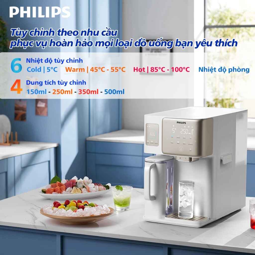 Máy lọc nước nóng lạnh Philips Frappuccino ADD6922CG 6in1