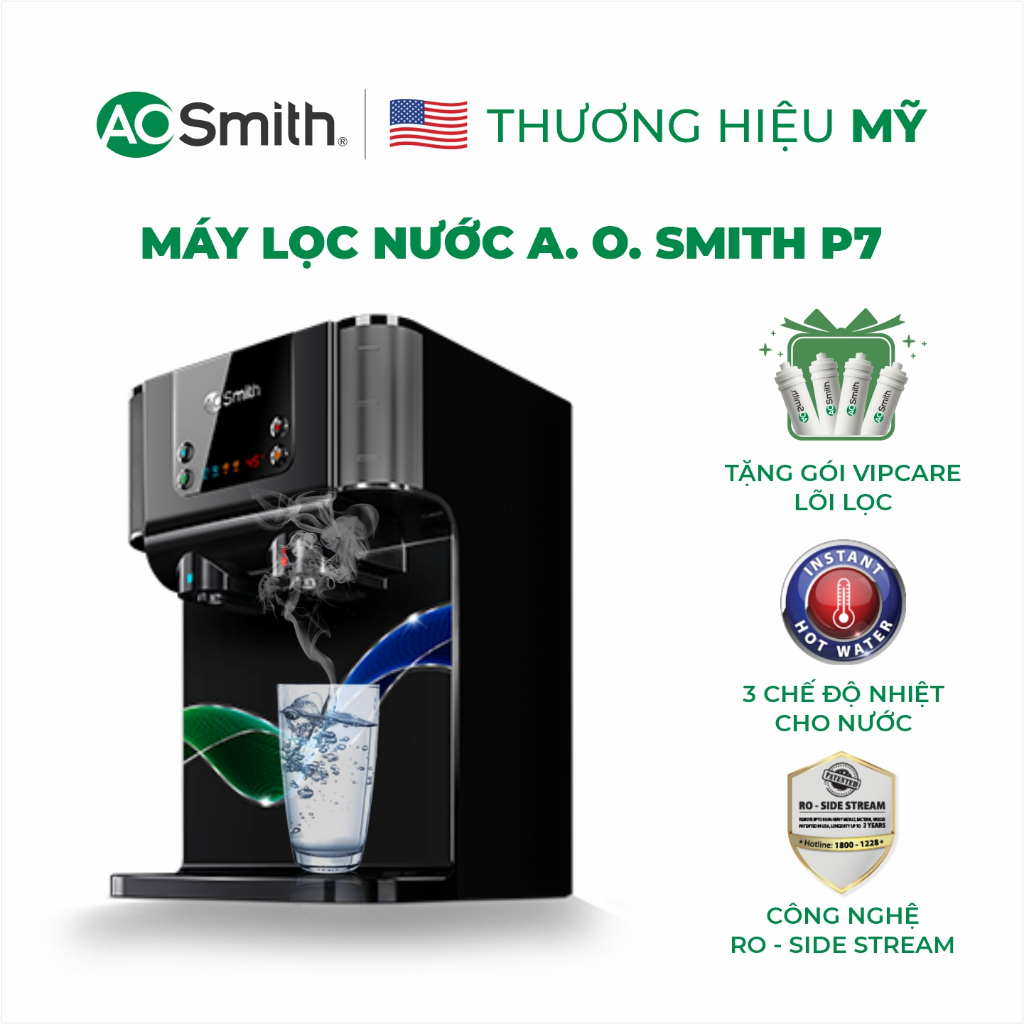 Máy lọc nước RO nước nóng A. O. Smith Proplanet P7 - Mới