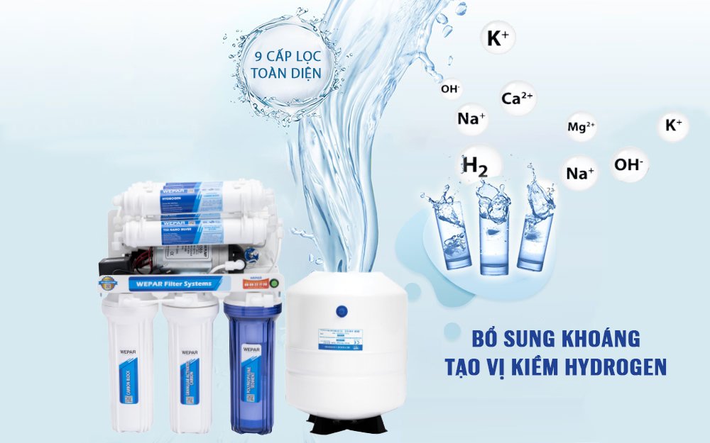 Máy lọc nước RO 9 cấp WEPAR WP-9
